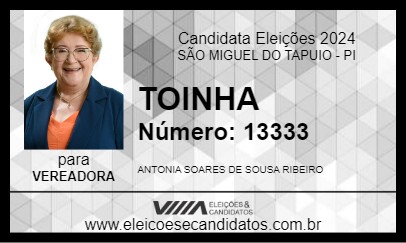 Candidato TOINHA 2024 - SÃO MIGUEL DO TAPUIO - Eleições