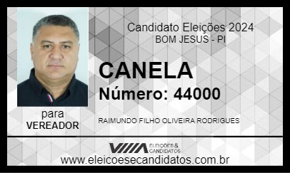 Candidato CANELA 2024 - BOM JESUS - Eleições