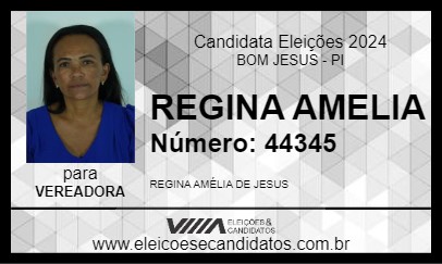 Candidato REGINA AMELIA 2024 - BOM JESUS - Eleições