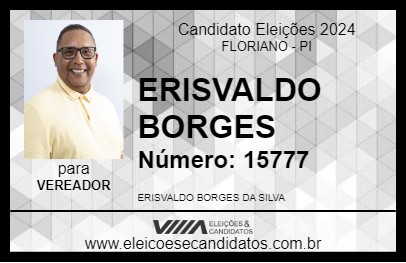 Candidato ERISVALDO BORGES 2024 - FLORIANO - Eleições