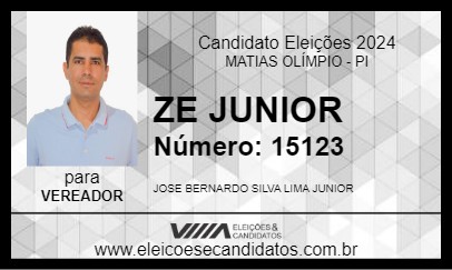 Candidato ZE JUNIOR 2024 - MATIAS OLÍMPIO - Eleições