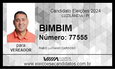 Candidato BIMBIM 2024 - LUZILÂNDIA - Eleições