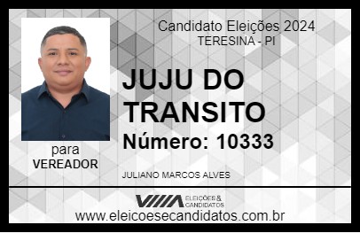 Candidato JUJU DO TRANSITO 2024 - TERESINA - Eleições