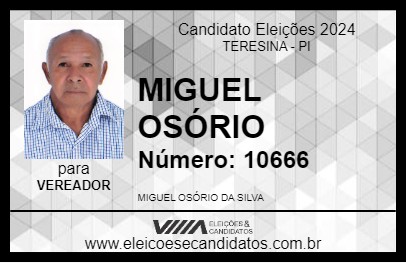 Candidato MIGUEL OSÓRIO 2024 - TERESINA - Eleições