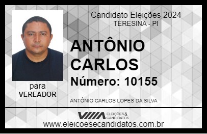 Candidato ANTÔNIO CARLOS 2024 - TERESINA - Eleições