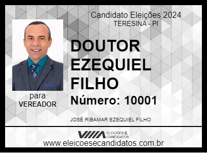 Candidato DOUTOR EZEQUIEL FILHO 2024 - TERESINA - Eleições