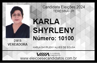 Candidato KARLA SHYRLENY 2024 - TERESINA - Eleições