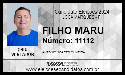 Candidato FILHO MARU 2024 - JOCA MARQUES - Eleições