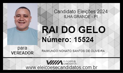 Candidato RAI DO GELO 2024 - ILHA GRANDE - Eleições