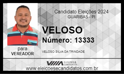 Candidato VELOSO 2024 - GUARIBAS - Eleições