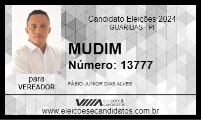 Candidato MUDIM 2024 - GUARIBAS - Eleições