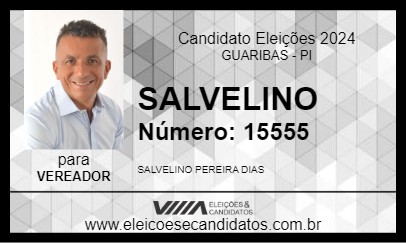 Candidato SALVELINO 2024 - GUARIBAS - Eleições