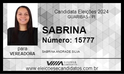 Candidato SABRINA 2024 - GUARIBAS - Eleições