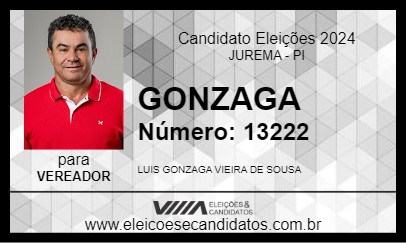 Candidato GONZAGA 2024 - JUREMA - Eleições