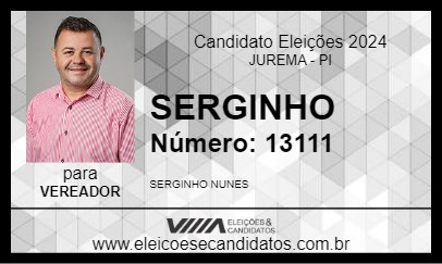 Candidato SERGINHO 2024 - JUREMA - Eleições