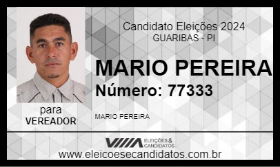 Candidato MARIO PEREIRA 2024 - GUARIBAS - Eleições