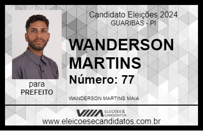 Candidato WANDERSON MARTINS 2024 - GUARIBAS - Eleições