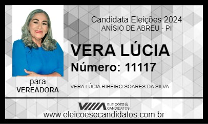 Candidato VERA LÚCIA 2024 - ANÍSIO DE ABREU - Eleições