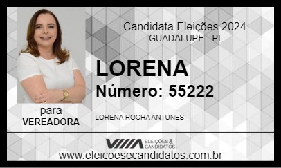 Candidato LORENA 2024 - GUADALUPE - Eleições