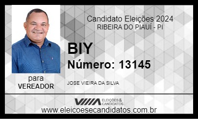 Candidato BIY 2024 - RIBEIRA DO PIAUÍ - Eleições