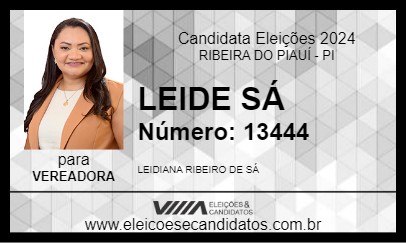 Candidato LEIDE SÁ 2024 - RIBEIRA DO PIAUÍ - Eleições