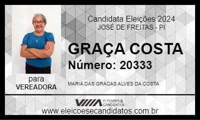 Candidato GRAÇA COSTA 2024 - JOSÉ DE FREITAS - Eleições