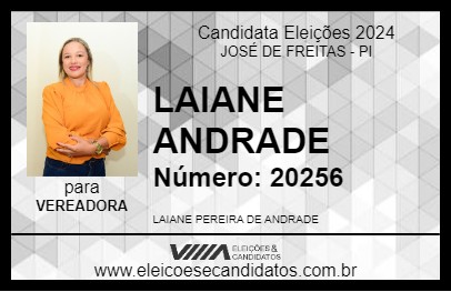 Candidato LAIANE ANDRADE 2024 - JOSÉ DE FREITAS - Eleições