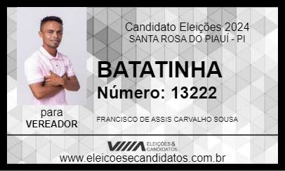 Candidato BATATINHA 2024 - SANTA ROSA DO PIAUÍ - Eleições