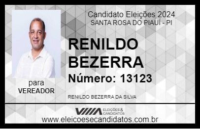 Candidato RENILDO BEZERRA 2024 - SANTA ROSA DO PIAUÍ - Eleições