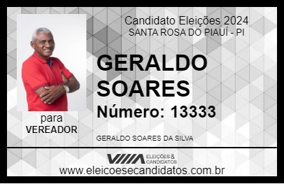 Candidato GERALDO SOARES 2024 - SANTA ROSA DO PIAUÍ - Eleições