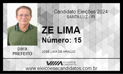 Candidato ZE LIMA 2024 - SANTA LUZ - Eleições