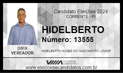 Candidato HIDELBERTO 2024 - CORRENTE - Eleições