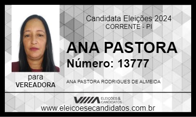 Candidato ANA PASTORA 2024 - CORRENTE - Eleições