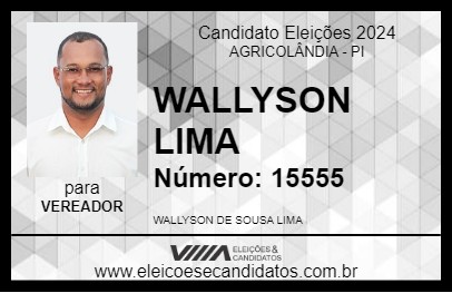 Candidato WALLYSON LIMA 2024 - AGRICOLÂNDIA - Eleições