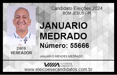 Candidato JANUARIO MEDRADO 2024 - BOM JESUS - Eleições