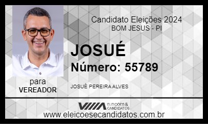 Candidato JOSUÉ 2024 - BOM JESUS - Eleições