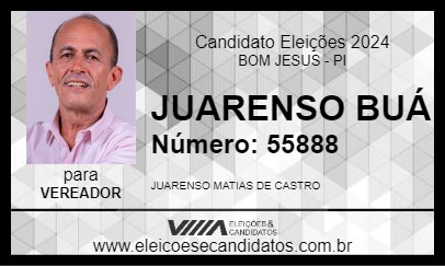 Candidato JUARENSO BUÁ 2024 - BOM JESUS - Eleições