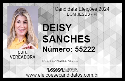 Candidato DEISY SANCHES 2024 - BOM JESUS - Eleições