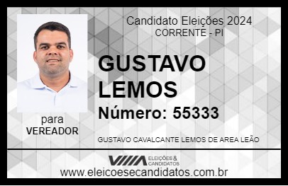 Candidato GUSTAVO LEMOS 2024 - CORRENTE - Eleições