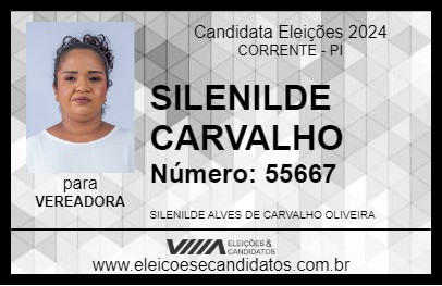 Candidato SILENILDE CARVALHO 2024 - CORRENTE - Eleições