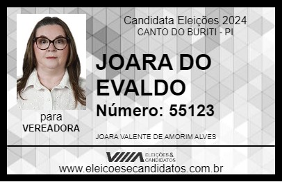 Candidato JOARA DO EVALDO 2024 - CANTO DO BURITI - Eleições