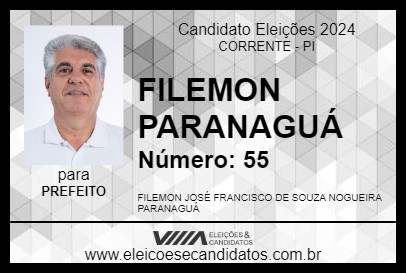 Candidato FILEMON PARANAGUÁ 2024 - CORRENTE - Eleições