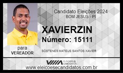 Candidato XAVIERZIN 2024 - BOM JESUS - Eleições