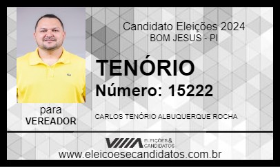 Candidato TENÓRIO 2024 - BOM JESUS - Eleições