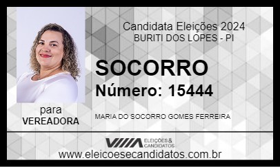 Candidato SOCORRO 2024 - BURITI DOS LOPES - Eleições