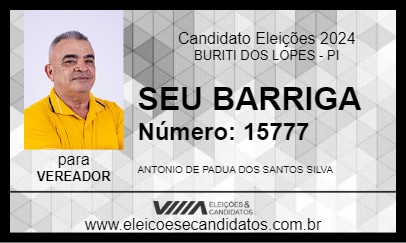 Candidato SEU BARRIGA 2024 - BURITI DOS LOPES - Eleições