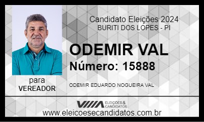 Candidato ODEMIR VAL 2024 - BURITI DOS LOPES - Eleições