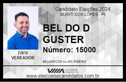 Candidato BEL DO D GUSTER 2024 - BURITI DOS LOPES - Eleições