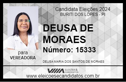 Candidato DEUSA DE MORAES 2024 - BURITI DOS LOPES - Eleições