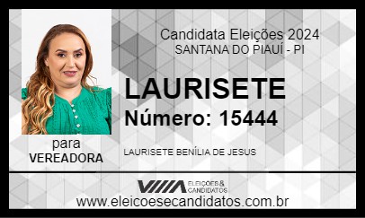 Candidato LAURISETE 2024 - SANTANA DO PIAUÍ - Eleições